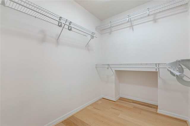 walk in closet featuring hardwood / wood-style floors