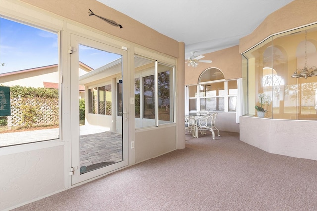 interior space featuring carpet floors