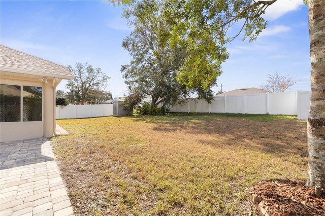 view of yard with a patio