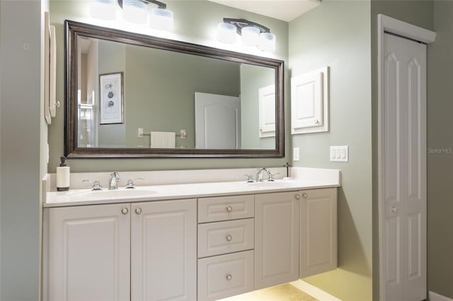 bathroom with vanity