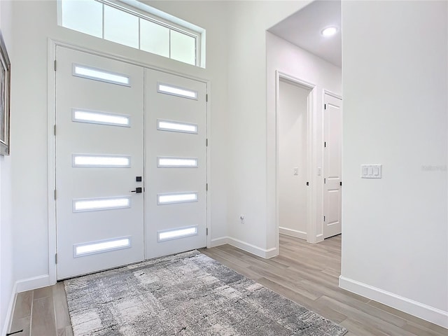 entryway featuring light wood-type flooring