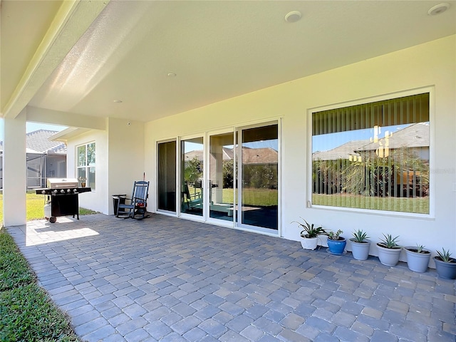 view of patio / terrace featuring grilling area