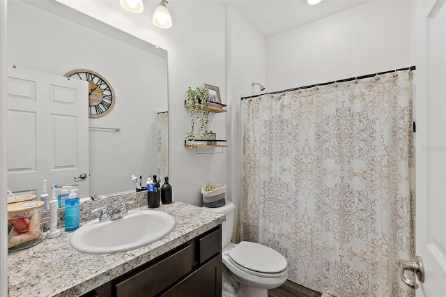 bathroom featuring toilet and vanity