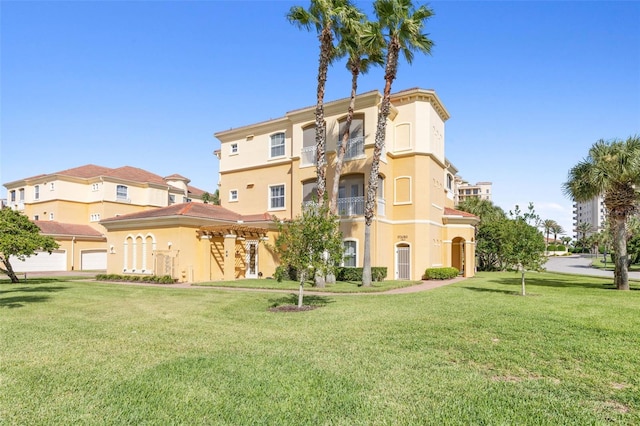 view of property featuring a garage