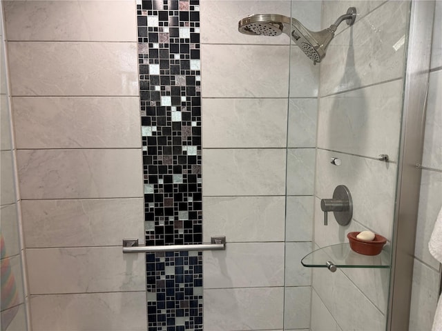 bathroom featuring walk in shower