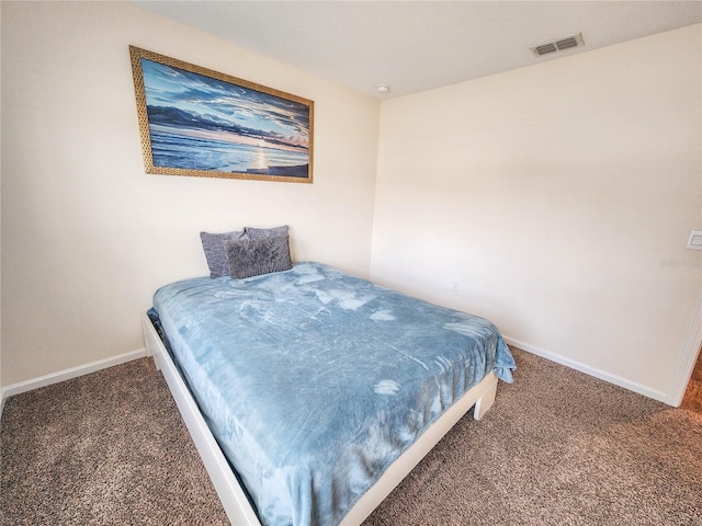 bedroom with carpet floors