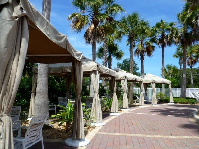 75 Riverview Bnd S Unit 1633, Palm Coast, FL 32137 - view of community featuring a gazebo, fence, and a patio area