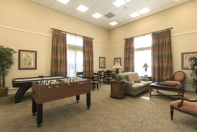 75 Riverview Bnd S Unit 1633, Palm Coast, FL 32137 - game room featuring carpet and a high ceiling
