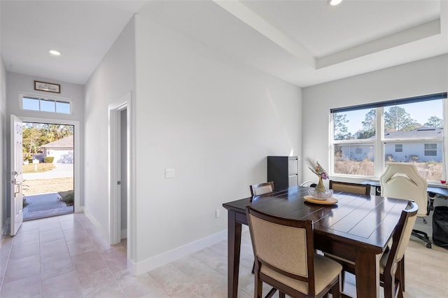 dining room featuring light tile patterned floors