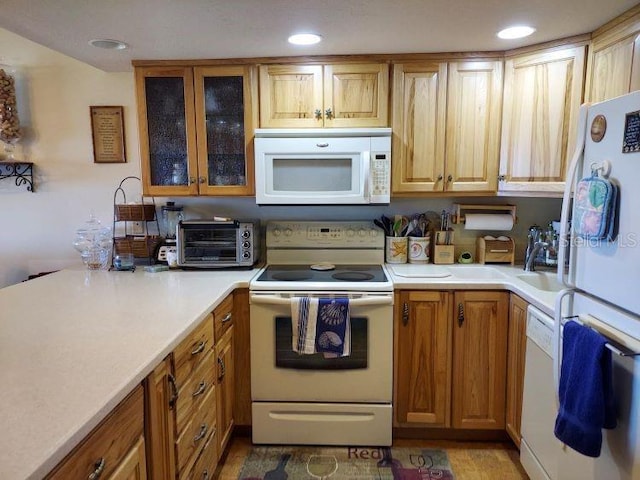 kitchen with white appliances