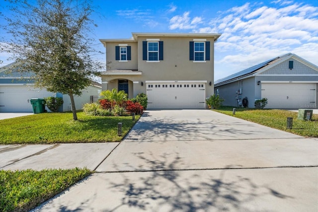 front facade featuring a front yard