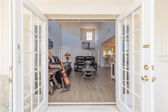 interior space with french doors