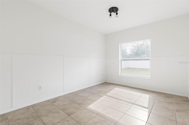 view of tiled spare room