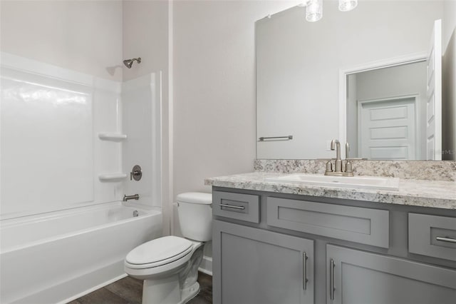 48 Bannbury Ln, Palm Coast, FL 32137 - bathroom featuring vanity, toilet, and shower / bath combination