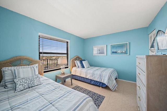 view of tiled bedroom