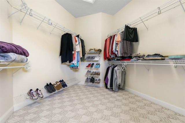 view of walk in closet