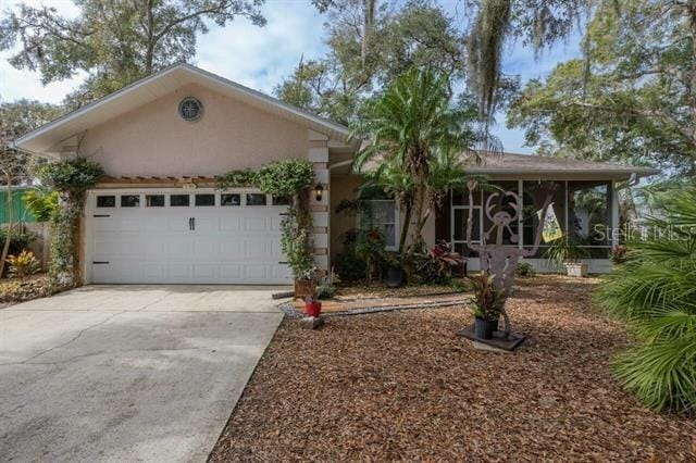 view of front facade with a garage