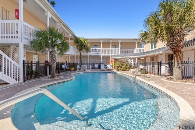 view of pool with a patio