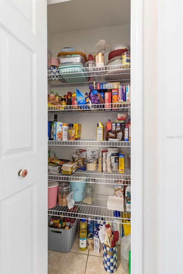 view of pantry