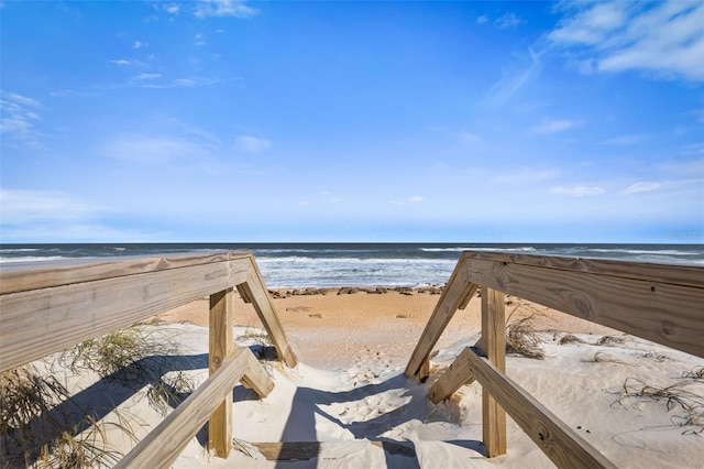 water view with a view of the beach