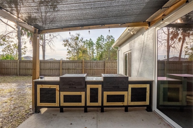 view of patio featuring area for grilling and grilling area