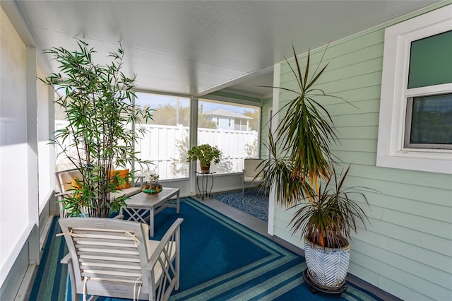 view of sunroom / solarium