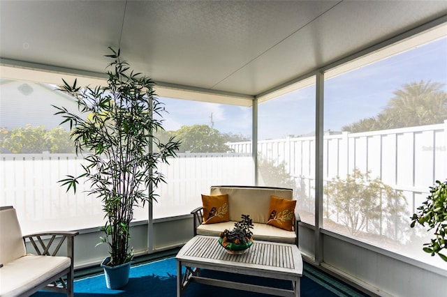 view of sunroom