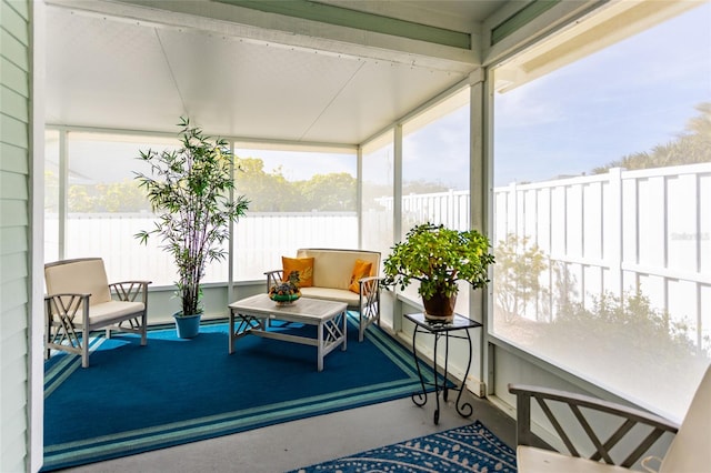 view of sunroom / solarium