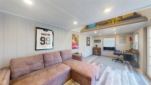 living room featuring hardwood / wood-style flooring