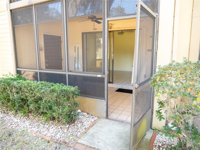 view of doorway to property