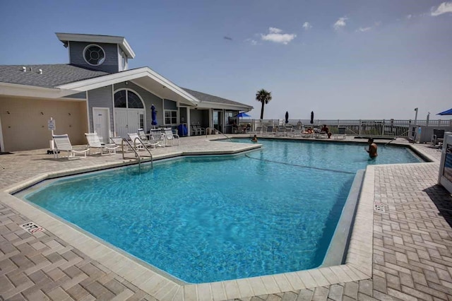 view of pool with a patio area