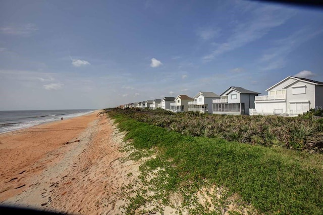 exterior space with a view of the beach