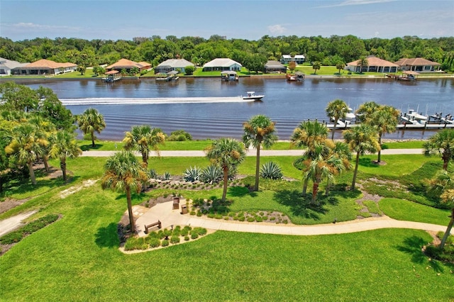 view of water feature