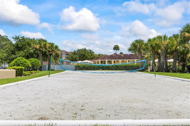 view of community featuring volleyball court