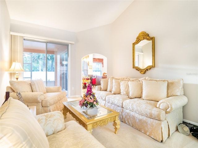 view of carpeted living room