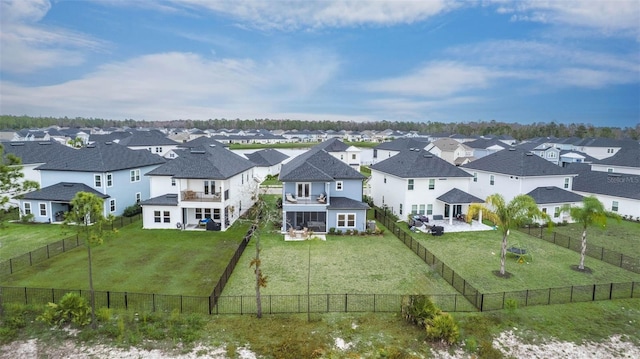 birds eye view of property featuring a residential view