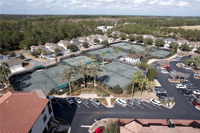 152 Spanish Marsh Dr, Saint Augustine, FL 32095 - aerial view of residential area with a heavily wooded area