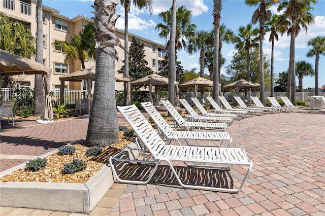 surrounding community with a gazebo