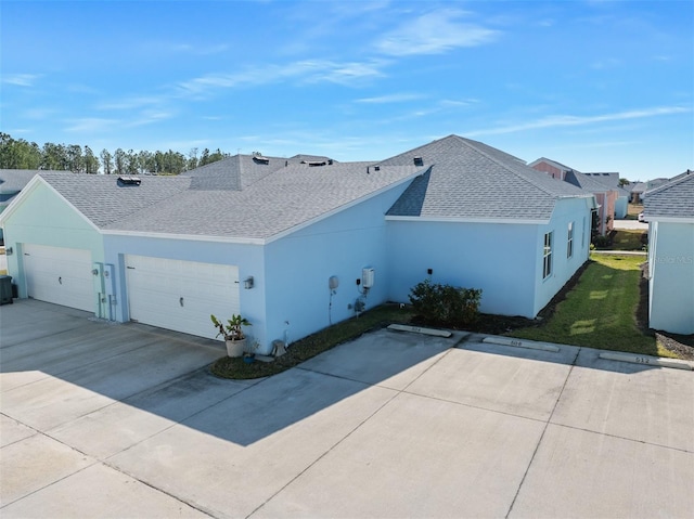 view of property exterior featuring a garage