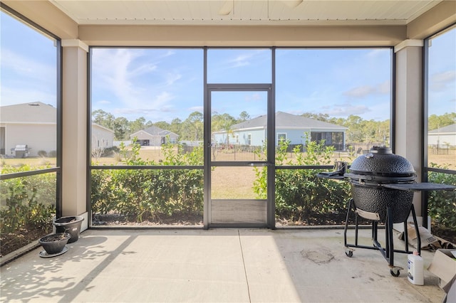 view of sunroom