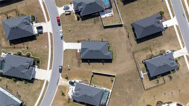 aerial view with a residential view