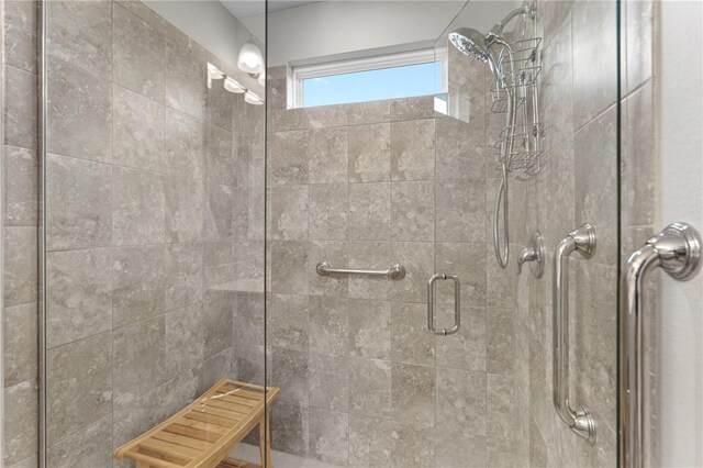 bathroom with walk in shower