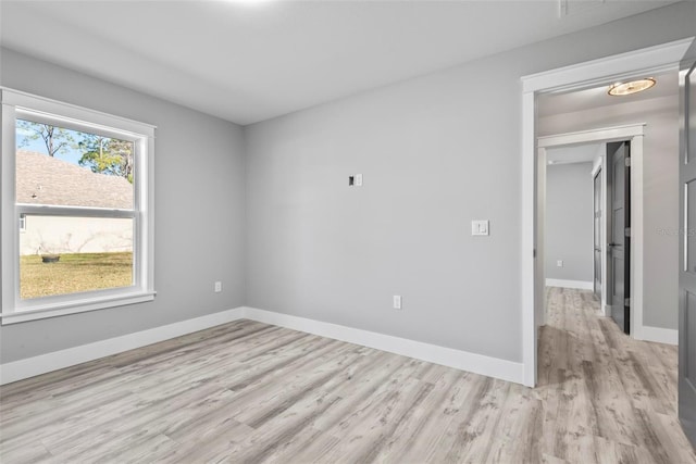 empty room featuring light hardwood / wood-style flooring