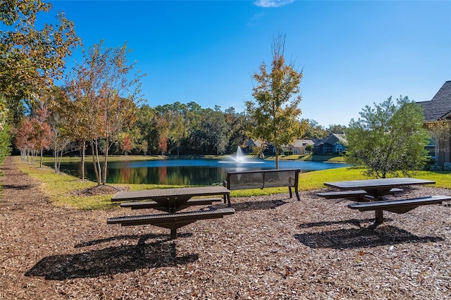 view of property's community featuring a water view