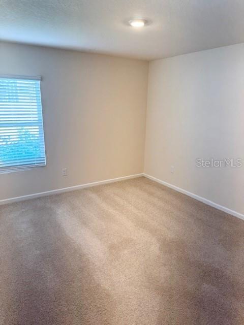 spare room with carpet floors and a textured ceiling