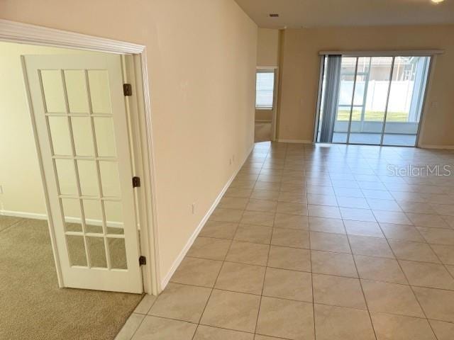 view of tiled spare room