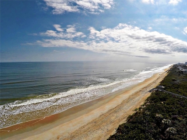 water view featuring a beach view