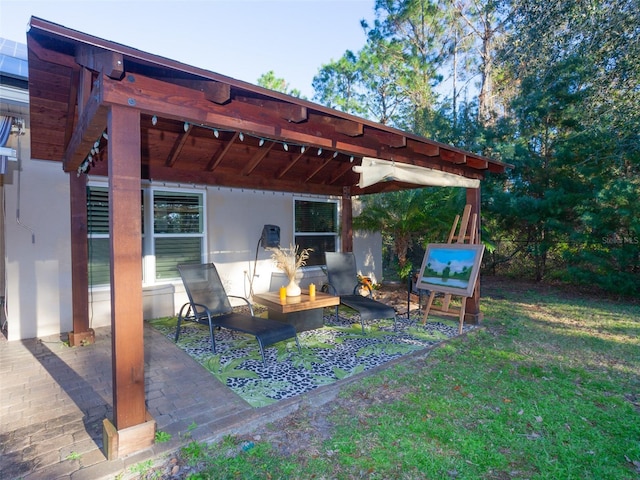 view of patio / terrace with fence