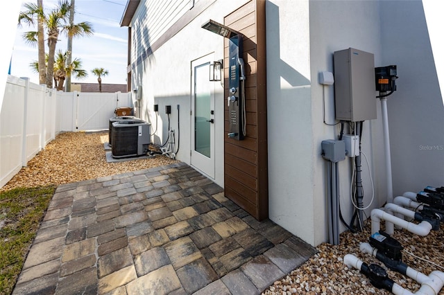 view of patio featuring cooling unit