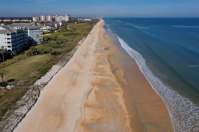 property view of water with a view of the beach